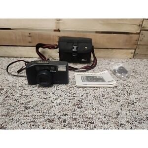 Nikon Zoom Touch 600 35mm Film Camera Point & Shoot, Black  Sold As Is